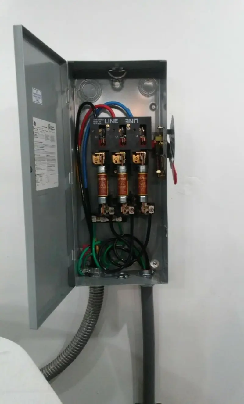 Three-phase disconnect switch installed for Electrical Wiring & Rewiring in North Canaan